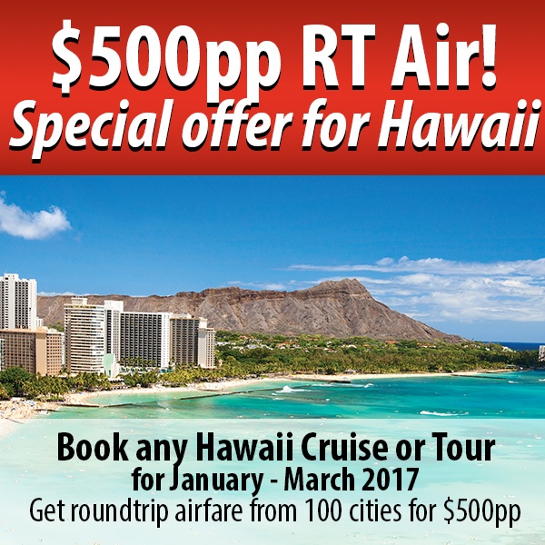 $500 Guaranteed low cost air to Hawaii