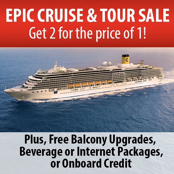 Cruise Tours: Get 2 for the price of 1 